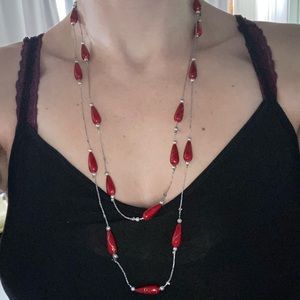 Beaded two layer necklace